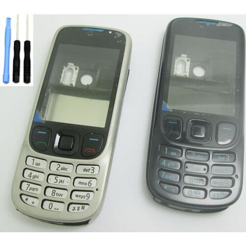 Full Metal Classia Housing Cover Bezel Case Keypad Keyboard for Nokia 6303 6303c Silver Black & Screwdriver Open Tools