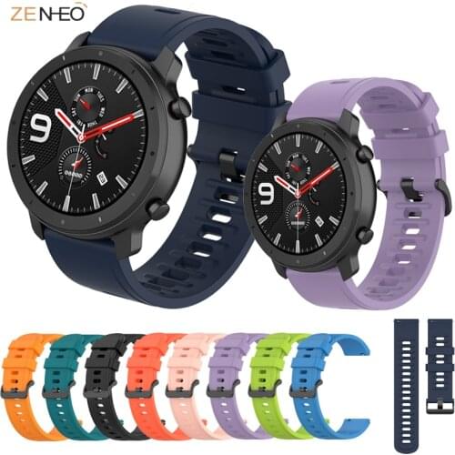 20 22mm Watch Band For Amazfit GTR 47mm 42mm Smart Watch Wrist Strap For Xiaomi Huami Amazfit Pace/Stratos/2/3/GTR2/GTR 2e/Bip