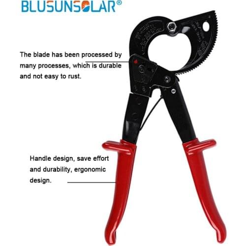 HS-325A Ratchet Wire Cutter for cutting copper-aluminum cable single standed and multi stranded wire, solar cables size 2-240mm2
