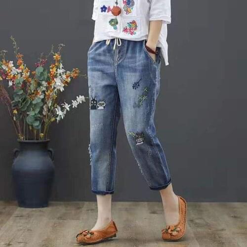 Shzxssfy Women's Denim Capri Pants