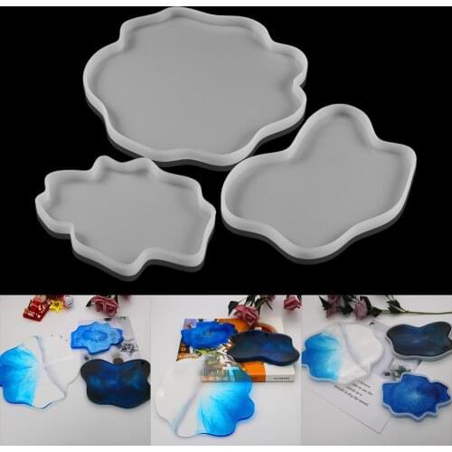 Irregular Coaster Silicone Mold Clouds Shape Tray Epoxy Resin Molds for DIY Resin Crafts Making Home Decoration Handmade Tools