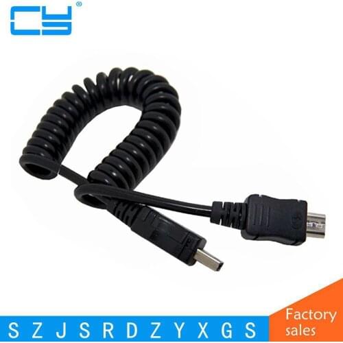 New-3FT 1M Spring Coiled Micro USB B to Mini USB 5 Pin Male Adapter Spiral cable