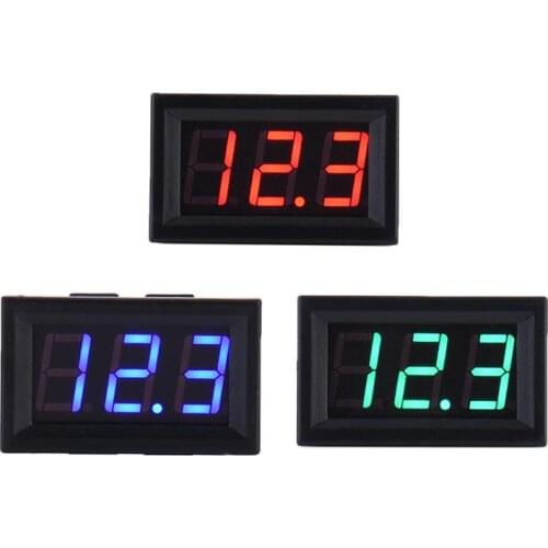 LED Digital Voltmeter 0.56 Inch DC 4.50V-30.0V Home Use Voltage Display 2 Wires Voltage Detector Monitor Red Black Blue