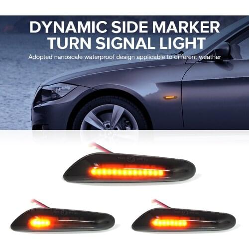 1 Pair Car Turn Signal Lights LED Turn Indicator Blinker Lamp Signal Lamp Side Marker For BMW E90 E91 E92 E93 E60 E87 E82 E46