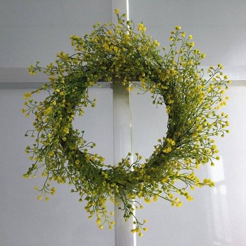 22-24 inch Fall Berry Front Door Wreath Artificial Floral Red Wreath for All Seasons Home Farmhouse Window Wall Decor