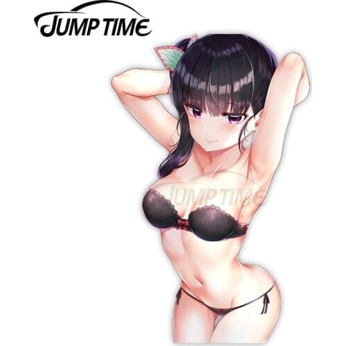 Jump Time 13 x 7.5cm For DemonSlayer Kimetsuno Yaiba Tsuyuri Kanao Occlusion Scratch Car Stickers Personality Vinyl Window Decor