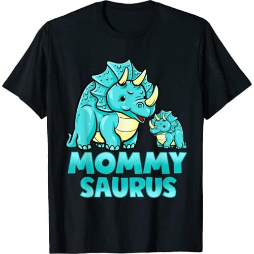 Mommy Saurus Dinosaur Funny Mommysaurus T-Shirt For Mom Cotton T Shirts For Men Casual Tops & Tees Funky Cool