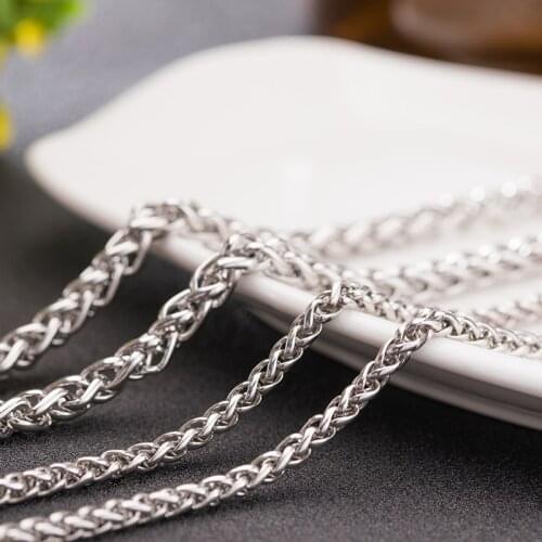 1PCS 304&316 Stainless Steel Width 3/4/5/6mm Keel Link Chain Necklace For Men Women Chain Necklace Jewelry & Accessories C