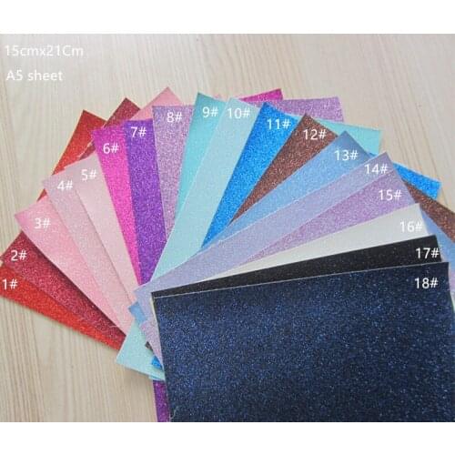 1pcs A5 sheet (8" x 5.5") Fine glitter leather Faux leather For craft & Sewing & bow DIY F0175