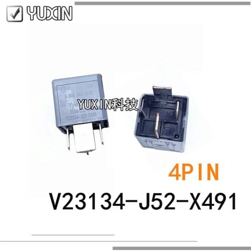 1PCS/LOT 100%Original&New Relay V23134-J52-X491 V23134 J52 X491 V23134J52X491 12VDC 4PIN 80A