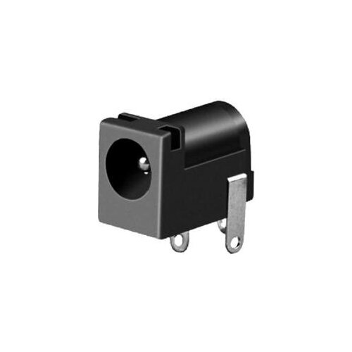 10pcs Through hole Black Nylon insulator high quality DC Power Jack Socket Connector Diameter 5.5x2.1mm Pin size diameter 2.0mm