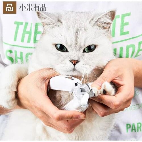 2021 Youpin Pet LED Nail Clipper Dog Cat Nail Toe Claw Scissors Electric Nail Trimmer Grooming Tools for Pet Cleaning Supplies