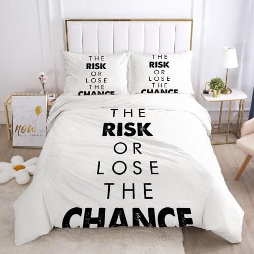 3D Duvet Cover Sets Bed Linen Bedding Set Quilt Covers Comforter Cases King Queen Full Twin Single Size Letter Design Bedclothes
