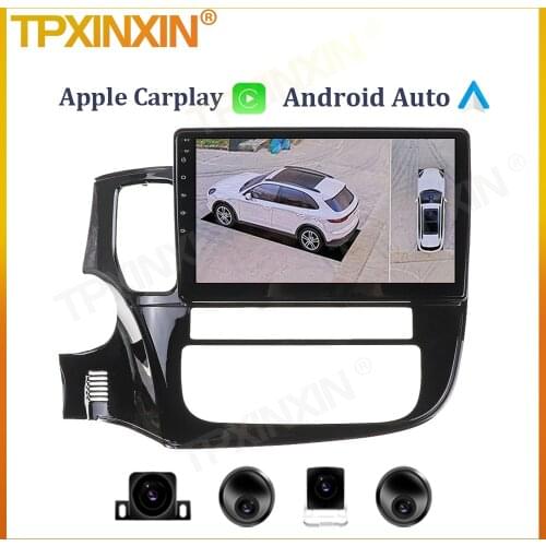 6+128G For Mitsubishi Outlander 3 2012 - 2018 Android Screen Car Radio Multimedia Video Player Carplay GPS Navigation 360 Camera