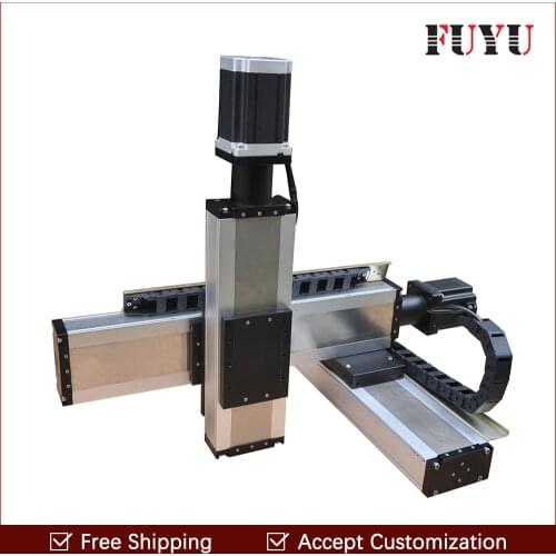 Free shipping 100x100x100mm nema34 stepper motor drive three axis Linear Motion Systems xyz stage motorized for printer