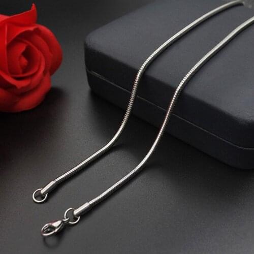 2P/lot 0.5mm Wide Stainless Steel Snake Chain Necklace For DIY Jewelry Making Supplies chains Findings Accessories