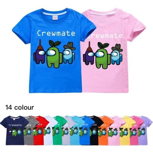 Crewmate Kids Clothes Boys Fashion Clothes Among US Game Toddler Girl Clothes Boys Short Sleeve Tops Teenage Funny Shirt