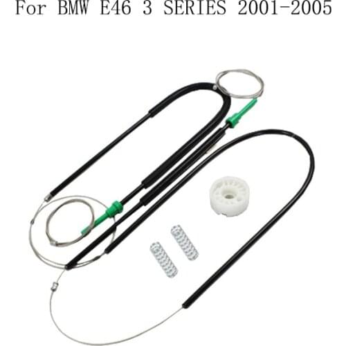 For BMW E46 3 SERIES 2001-2005 Power Electric Window Regulator Window Lifter Repair Cable And Roller Front Left Right