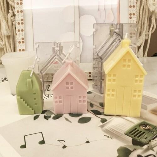 Small House Villa Wooden House Silicone Mold Scented Candle DIY Aromatherapy Handwork Candle Making Molds Candle Molds Soap Mold