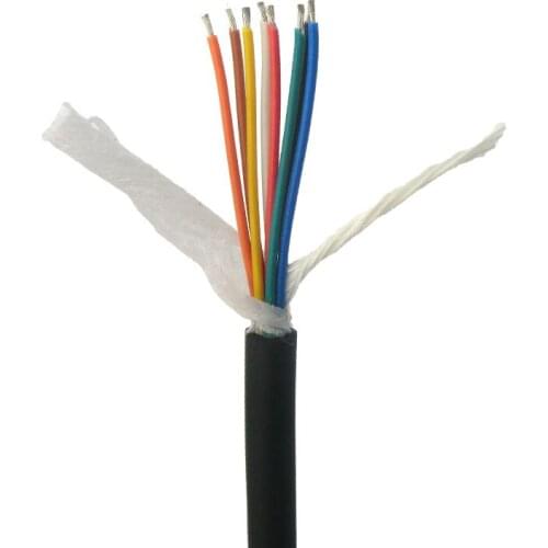 Flexible Control Wire 8 Core 0.14,0.2,0.3mm² 100m with Tin-plated Pure Oxygen Free Copper (26,24,22AWG)