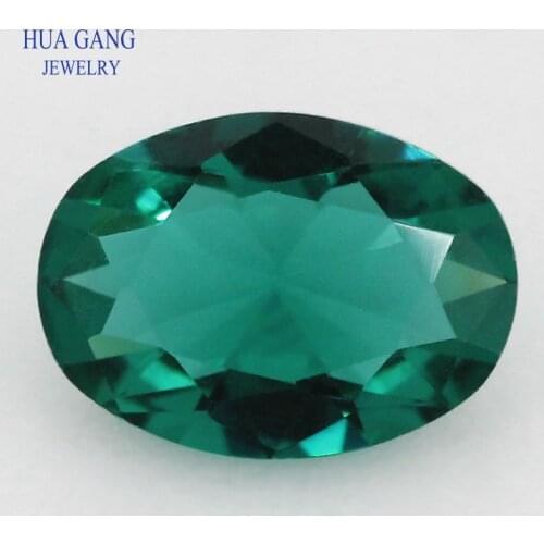 Synthetic Gems Malachite Green Glass Stones Oval Shape Wholesale Jewelry Beads Glass Gems Beads Free Shipping