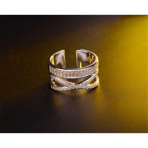 Hot S925 Sterling Silver Ring Adjustable Size Open Sterling Silver Ring Womens New Silver Ring Simple Sterling Silver Jewelry