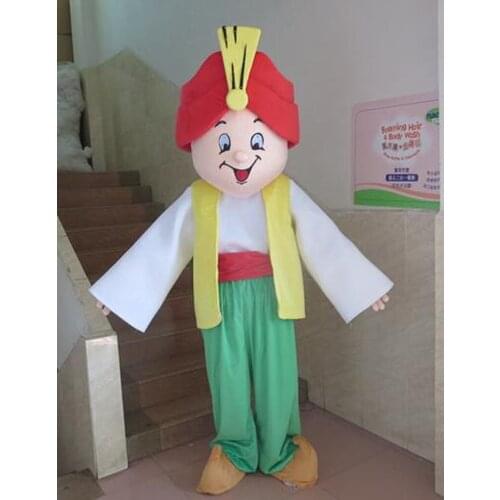 Aladdin Mascot Costume Suits Cosplay Party Game Dress Outfit Promotion Carnival Hallowen Cosplay Unisex Gift Adults Fursuit