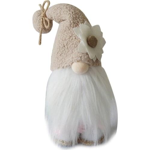 Summer Gnome Plush Bee Day Swedish Dwarf Figurines with Sunflower Decor Stuffed Ornament for Kitchen Home