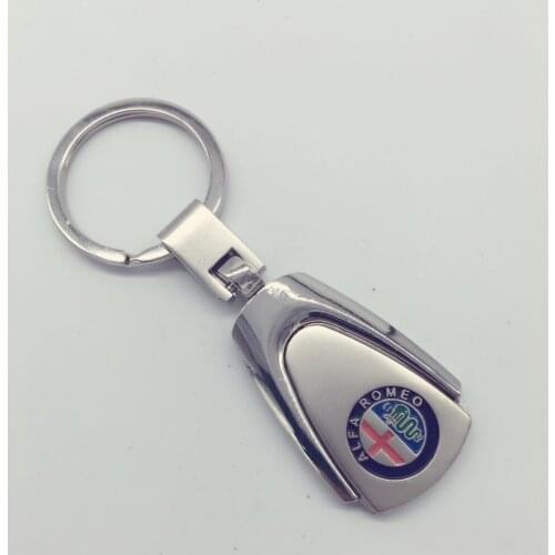 3D Metal Decorations Keychain Men key Auto Key Ring Chaveiro Llavero For alfa romeo car styling Water Drop Key chain car styling