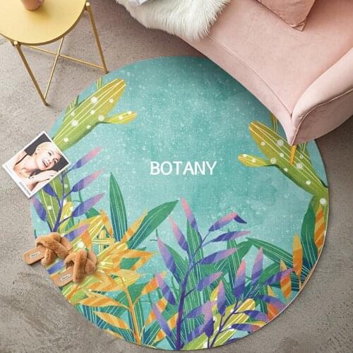Cartoon 3D Round Floor Mat Carpet Door Mat Anti-slip Plush Princess Creative Handmade Living Room Coffee Table Carpet