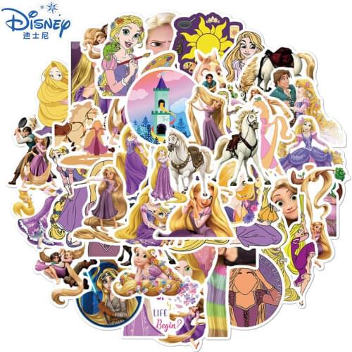 10/30/50Pcs Cartoon Disney Rapunzel Stickers Kawaii Waterproof DIY Guitar Luggage Skateboard Laptop Funny Kids Gift Stikers Toys