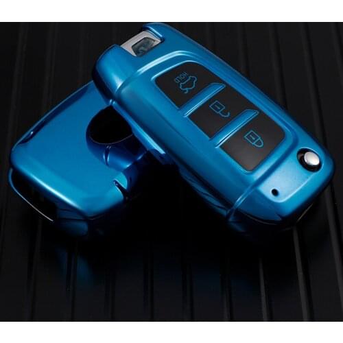 Newest TPU Car Key Cover Case For Hyundai Sonata Solaris Solarium 2017 2018 2019 2020 Key Holder 3 Button Folding Accessories
