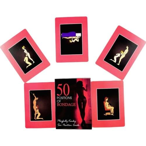 New High Quality 50 Positions Of Bondage Tarot Cards Fortune Guidance Telling Divination Deck Board Game For Couples Game