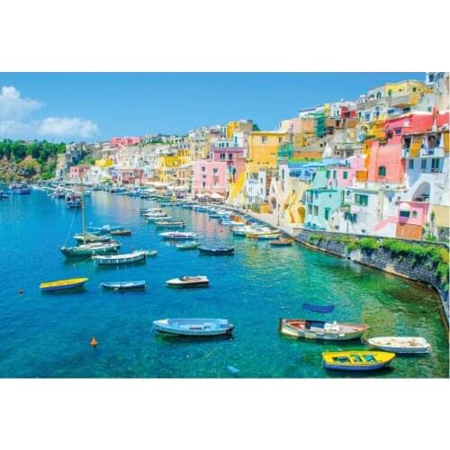 Landscape Backdrop City Seaside Scenery Party Photography Background Holiday Celebration Photo Booth Studio Decor