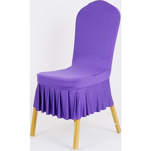 Pleated Pendulum Stretch Dining Chair Cover Machine Washable Restaurant For Weddings Banquet Folding Hotel Decoration Decor CT