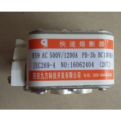 Fuses: RS9 AC500V 1200A PD-3b BC100KA / RS9 AC500V 1200A P107-1B BC100KA / RS9 AC500V 1200A P107a-1B BC100KA aR