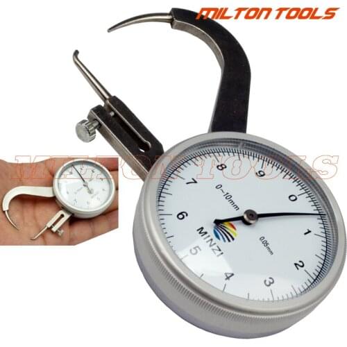 Drop shipping 0-10mmx45mm dial thickness gauge tester meter dial caliper gauge 0-10mm 0.05mm Dial Snap Gauge Caliper