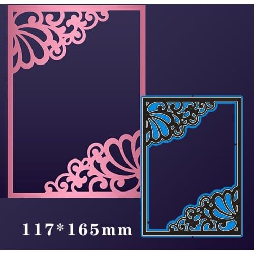 Cutting Metal Dies Hollow Corner Grid for 2020 New Stencils DIY Scrapbooking Paper Cards Craft Making Craft Decoration 117*165m