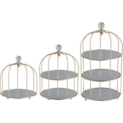 Nordic Vanity Tray Cosmetics Storage Tray Creative Dressing Table Desktop Racks Princess Finishing Rack Shelves