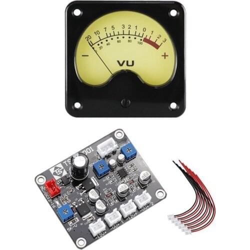 TR-57 VU Meter + 1Pcs Driver Board DB Meter Amplifier Pre-Level Level Meter Speaker Power Meter Head