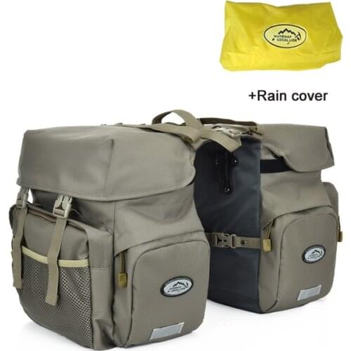 Outdoor 50L Ride Bag Cycling Pack Bike Bags Bike Rack Sport Pannier Rear Seat Trunk Bags Waterproof Road Bicycle Bag Rain Cover