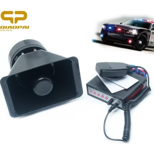 Universal 12V for Car Horn police Siren 150W Loudspeaker Horn Warning 5 Tone Alarm vehicle horn MIC system Megaphone Train Truck