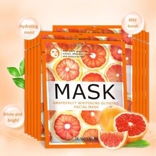 20pcs 100% Grapefruit/Pomegranate/Cucumber /blueberry Fruit Mask Moisturizer Whitening Oil Control Skin Care