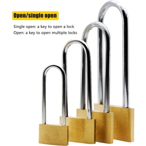 High Quality Full copper 102mm Long Lock extended padlock cabinet door lock anti-theft small lock head open padlock lock