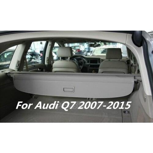 Car Rear Trunk Security Shield Cargo Cover For Audi Q7 2007.2008.2009.2010.2011.2012.2013.2014.2015 Black Beige