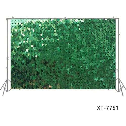 Green Glitter Bokeh Christmas Background Shiny Sequins Paillette Emerald Mermaid Scales Backdrop Party Newborn Portraits Banner