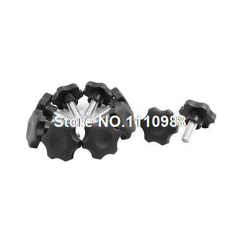 10 Pieces M10 Thread Hole 40mm Head Diameter Star Clamping Knobs Part