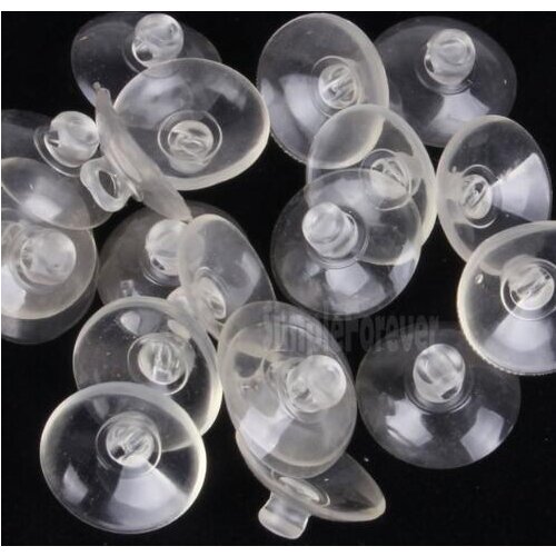 1000pcs/lot 3cm Plastic Rubber Suction Cup Wedding Car Bandwagon Balloon Decoration Transparent Glass Plastic Sucker Cups