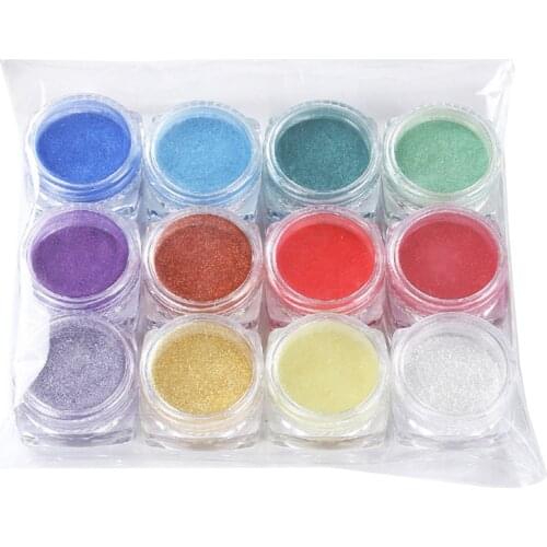 12 Colors Mica Powder Epoxy Resin Dye Pearl Pigment Natural Mica Mineral Powder Dropshipping