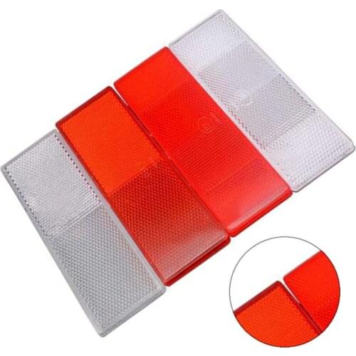 2Pcs Truck Motorcycle Bike Car Reflective Strips Plastic Reflector Reflective Adhesive Night Warning Stickers Safety Plate Sign